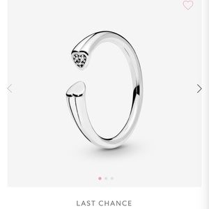 Pandora Ring Sz 4 Polished &Sparkling ❤️ Open Ring